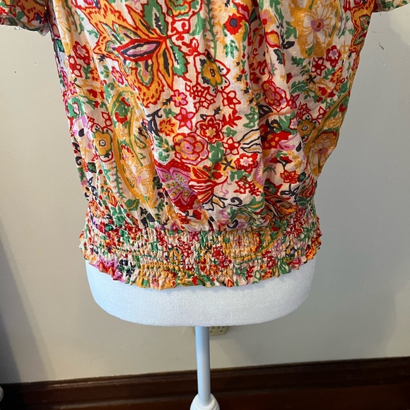 Elastic waist flutter sleeves blouse can wear on or off shoulders - Picture 6 of 6